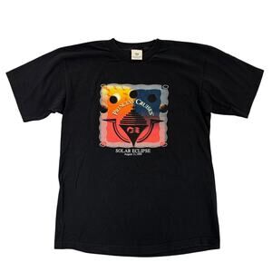 Vintage Princess Cruises 1999 Solar Eclipse T-Shirt Cruise Liner Black Large Y2K